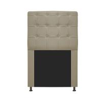 Cabeceira Dama 90Cm Solteiro Com Botonê Bege - 1