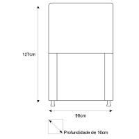 Cabeceira Dama 90Cm Solteiro Com Botonê Bege - 2
