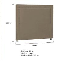 Cabeceira Solteiro P04 90 Cm Suede Marrom Claro Tca 945 - 5