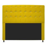 Cabeceira Dama 140Cm Casal Com Strass Amarelo - 1