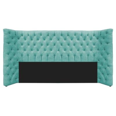 Cabeceira King Everest P02 195cm Para Cama Box Suede - Doce Sonho Móveis Azul Tiffany
