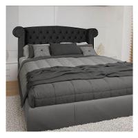 Cabeceira Casal Lyon P04 140 Cm Suede Preto Tca 944 - 6