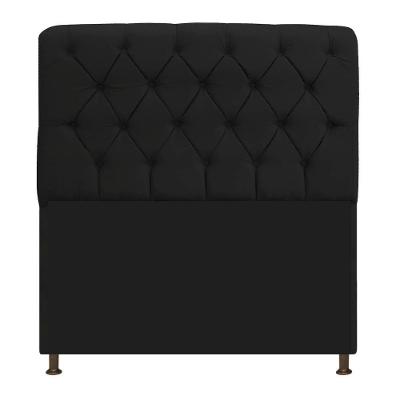 Cabeceira 195Cm Solteiro Suede Preto