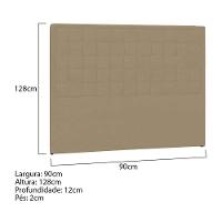 Cabeceira Solteiro Palermo P04 90 Cm Suede Bege Tca 941 - 5