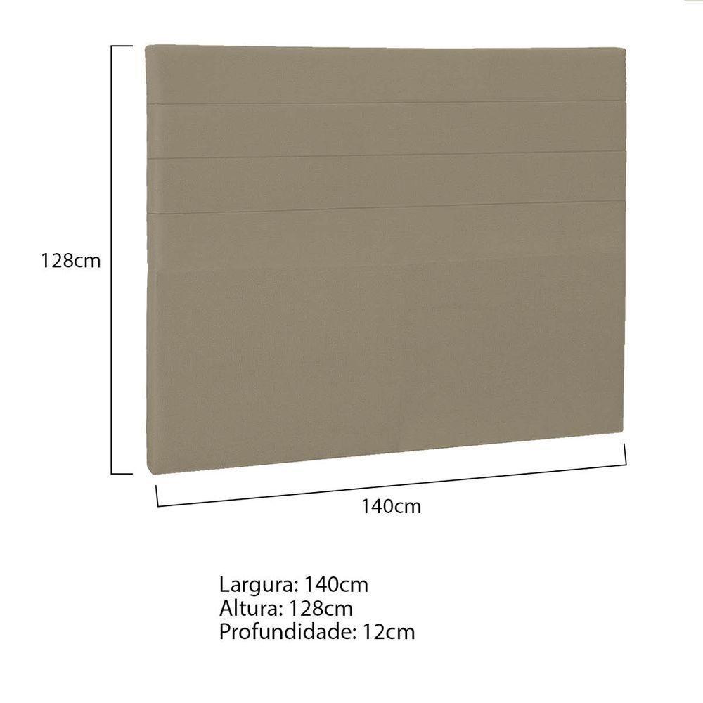 Cabeceira Casal Porto P04 140 Cm Suede Bege Tca 941 - 5