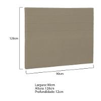 Cabeceira Solteiro Porto P04 90 Cm Suede Bege Tca 941 - 5