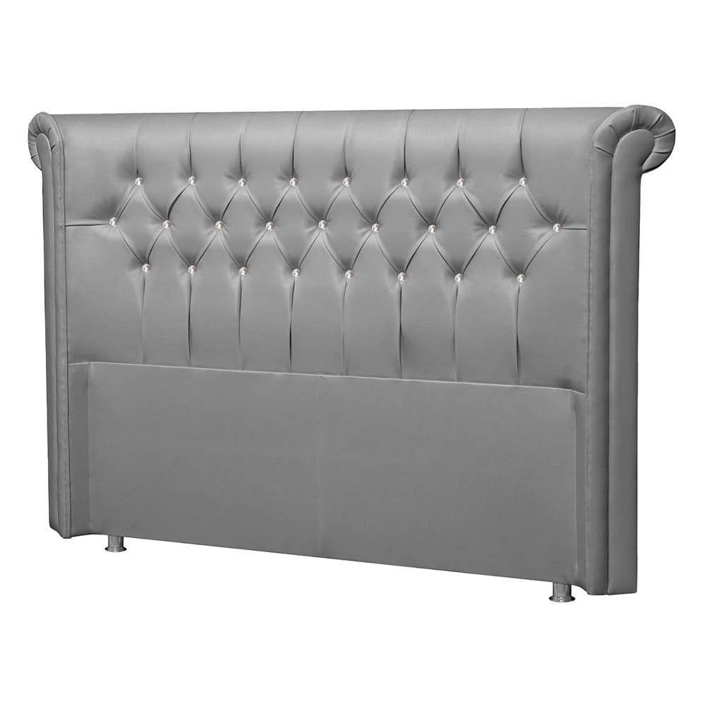 Cabeceira Casal Brescia P04 140 Cm Suede Cinza Tca 940 - 4
