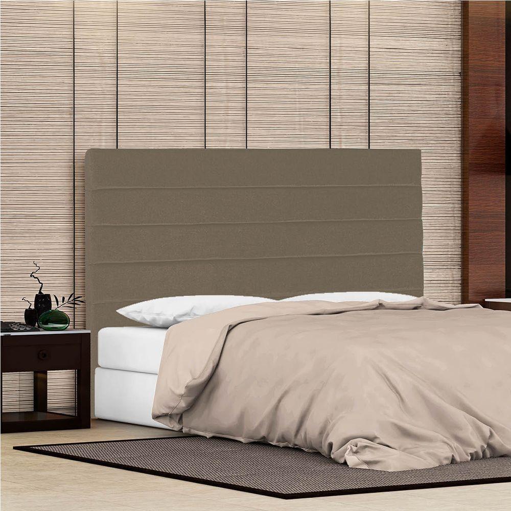 Cabeceira Solteiro P04 90 Cm Suede Marrom Claro Tca 945 - 6