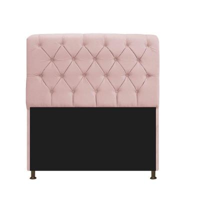 Cabeceira 90Cm Solteiro Suede Rosê