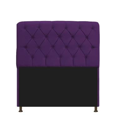 Cabeceira 90Cm Solteiro Suede Roxo
