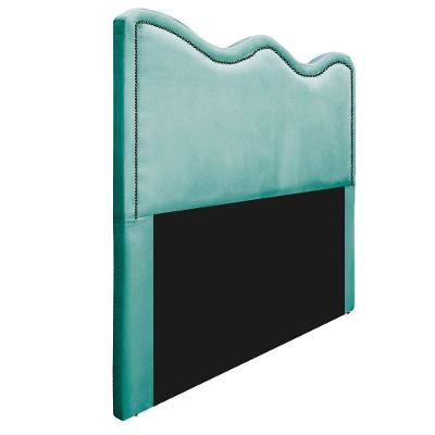 Cabeceira Queen 160 Cm Cama Box Suede Azul Tiffany