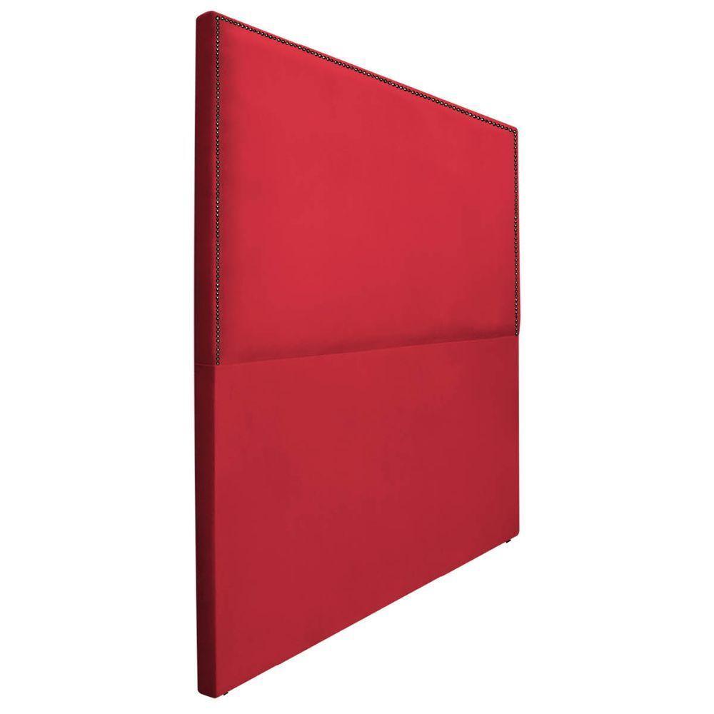 Cabeceira Queen 160 Cm Cama Box Suede Vermelho - 1