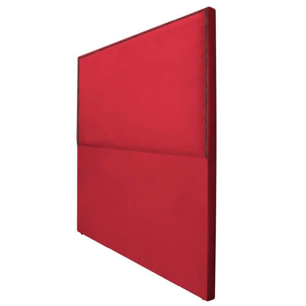 Cabeceira Queen 160 Cm Cama Box Suede Vermelho - 4