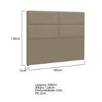 Cabeceira Queen Berlim P04 160 Cm Suede Bege Tca 941 - 5