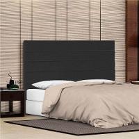Cabeceira Casal Porto P04 140 Cm Suede Preto Tca 944 - 6