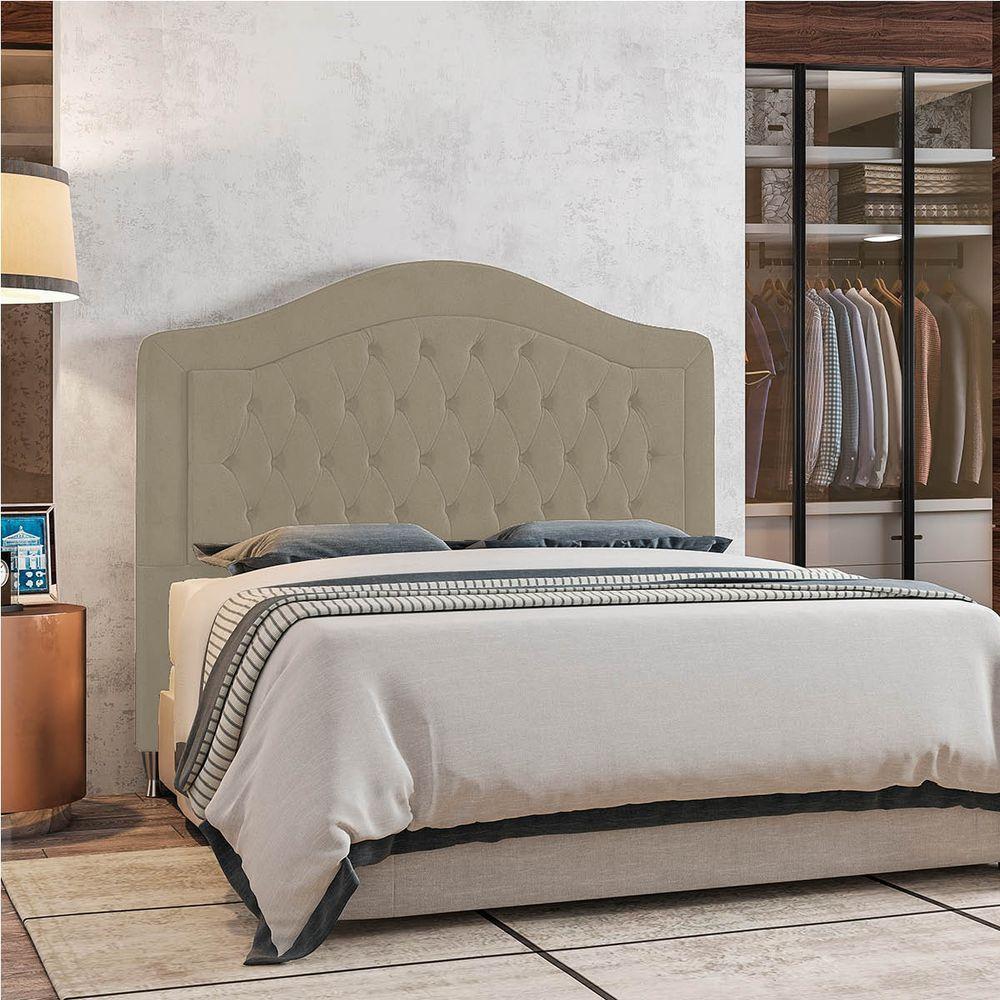 Cabeceira Solteiro ághata P04 90 Cm Suede Bege Tca 941 - 6