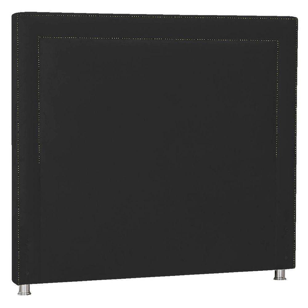 Cabeceira Casal Moscou P04 140 Cm Suede Preto Tca 944 - 1