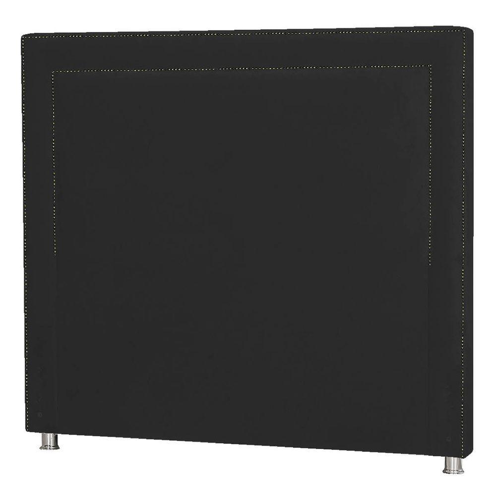 Cabeceira Casal Moscou P04 140 Cm Suede Preto Tca 944 - 4