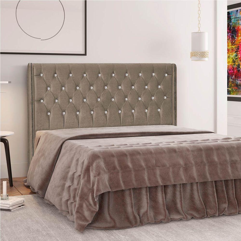 Cabeceira Solteiro P04 90 Cm Suede Marrom Claro Tca 945 - 6