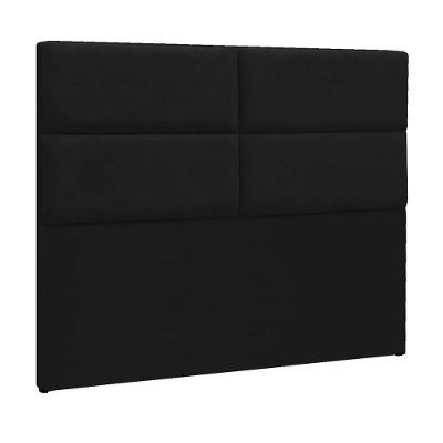 Cabeceira Solteiro Berlim P04 90 Cm Suede Preto Tca 944