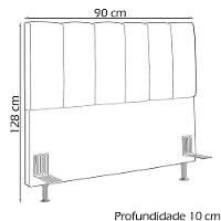 Cabeceira Solteiro 90 Cm Sevill Veludo Sl 942 Peer Sl 942