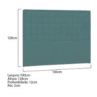 Cabeceira Solteiro Palermo P04 100 Cm Suede Turquesa Tca 946 - 5