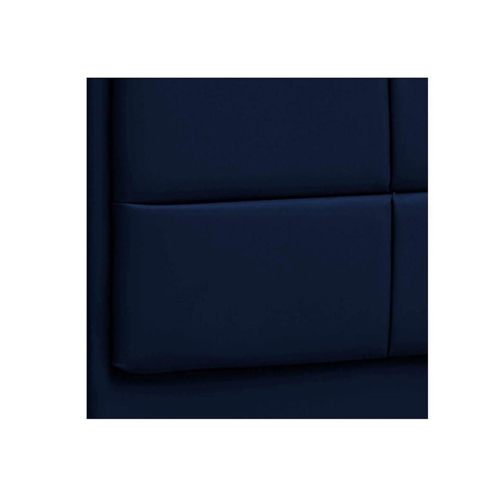 Cabeceira Solteiro P04 90 Cm Suede Azul Marinho Tca 948 - 2