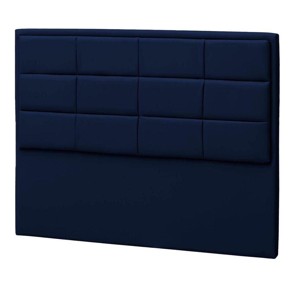 Cabeceira Solteiro P04 90 Cm Suede Azul Marinho Tca 948 - 4