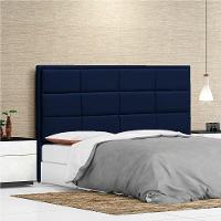 Cabeceira Solteiro P04 90 Cm Suede Azul Marinho Tca 948 - 6