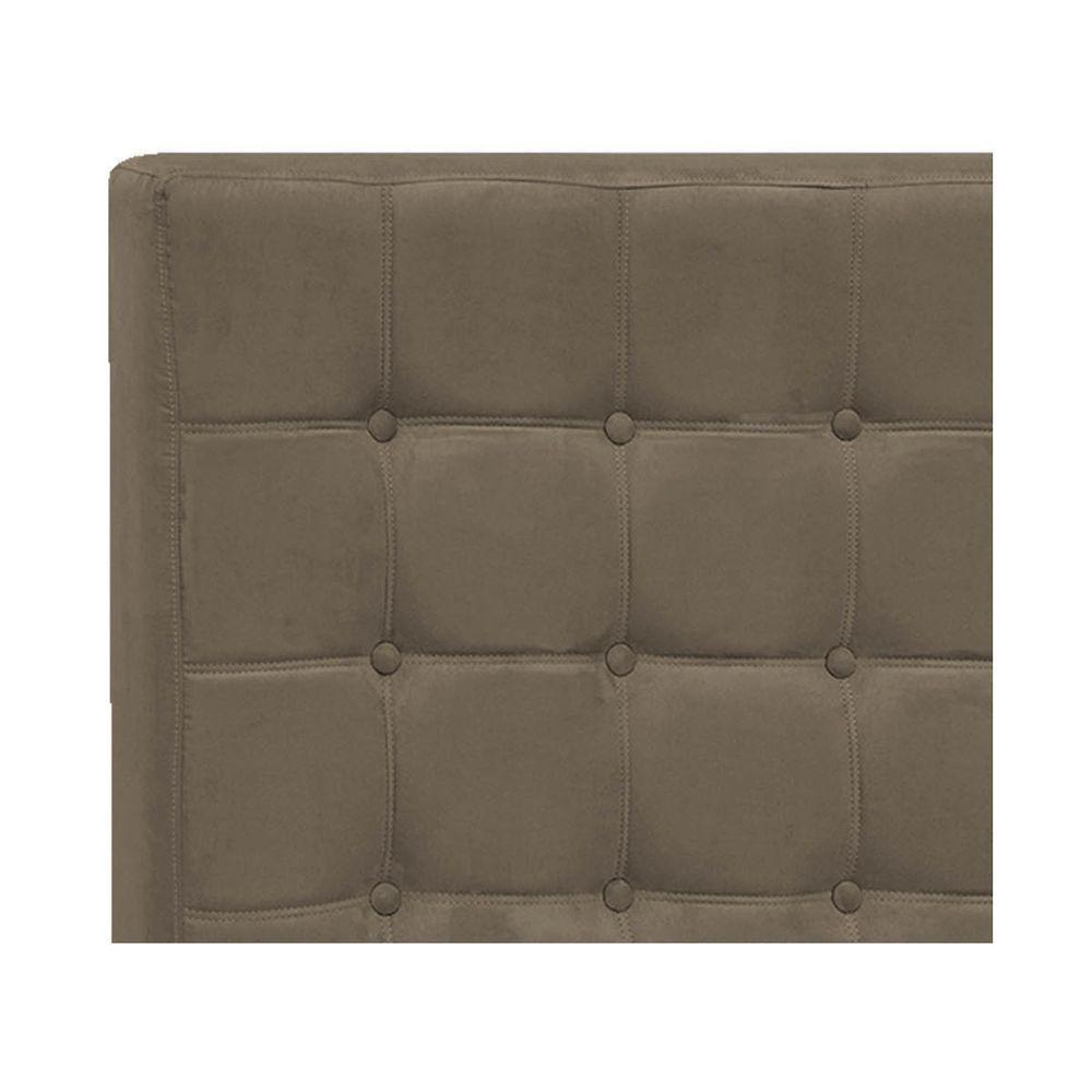 Cabeceira Solteiro P04 90 Cm Suede Marrom Claro Tca 945 - 3