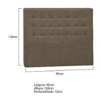 Cabeceira Solteiro P04 90 Cm Suede Marrom Claro Tca 945 - 5