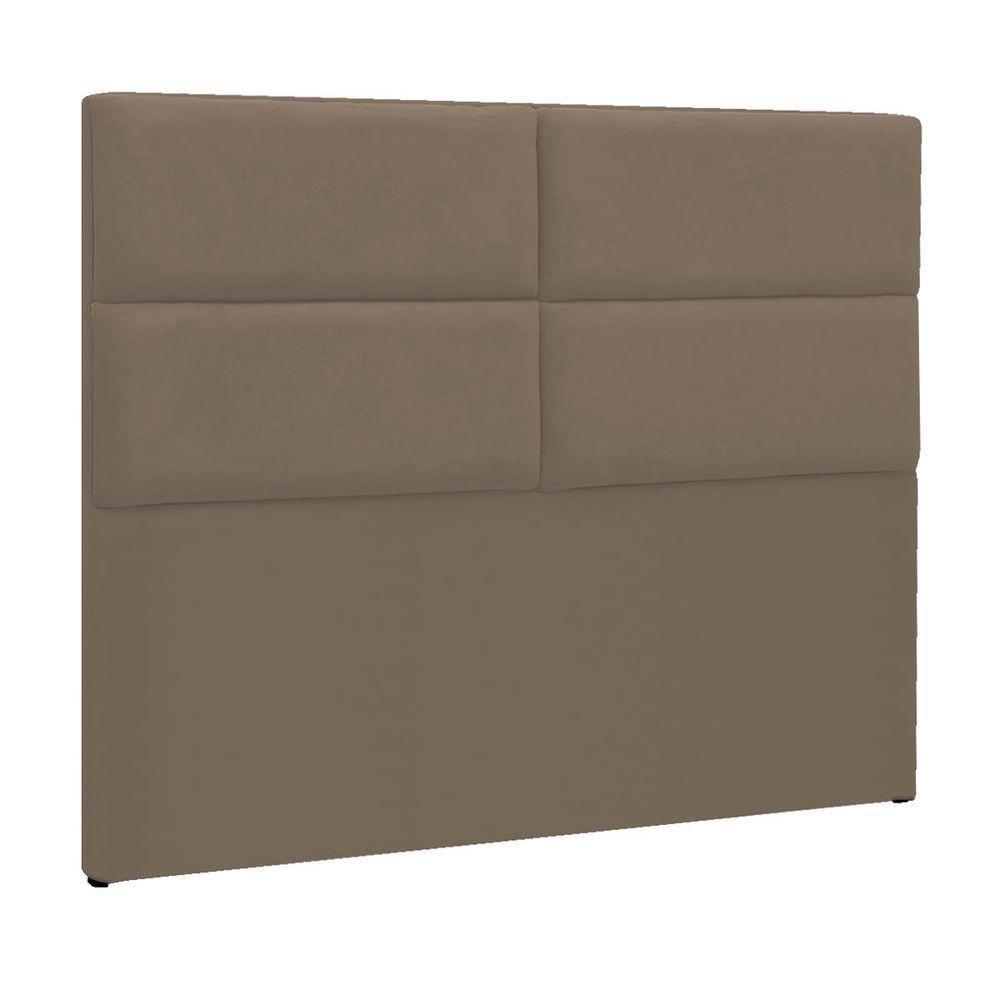 Cabeceira Solteiro P04 90 Cm Suede Marrom Claro Tca 945 - 1
