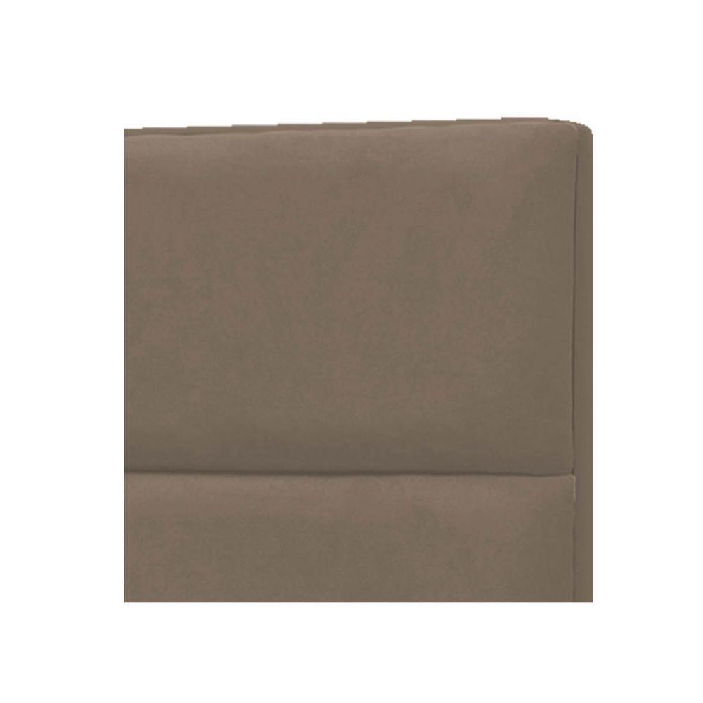 Cabeceira Solteiro P04 90 Cm Suede Marrom Claro Tca 945 - 2