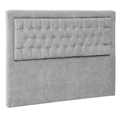 Cabeceira Casal Iasi P04 140 Cm Suede Cinza Tca 940