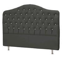 Cabeceira Solteiro P04 100 Cm Suede Cinza Escuro Tca 958