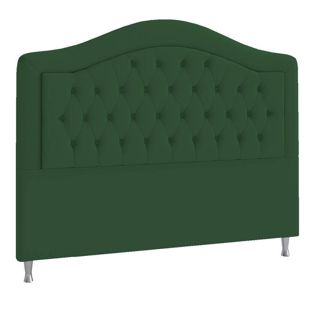 Cabeceira Casal ághata P04 140 Cm Suede Verde Tca 947 - 1