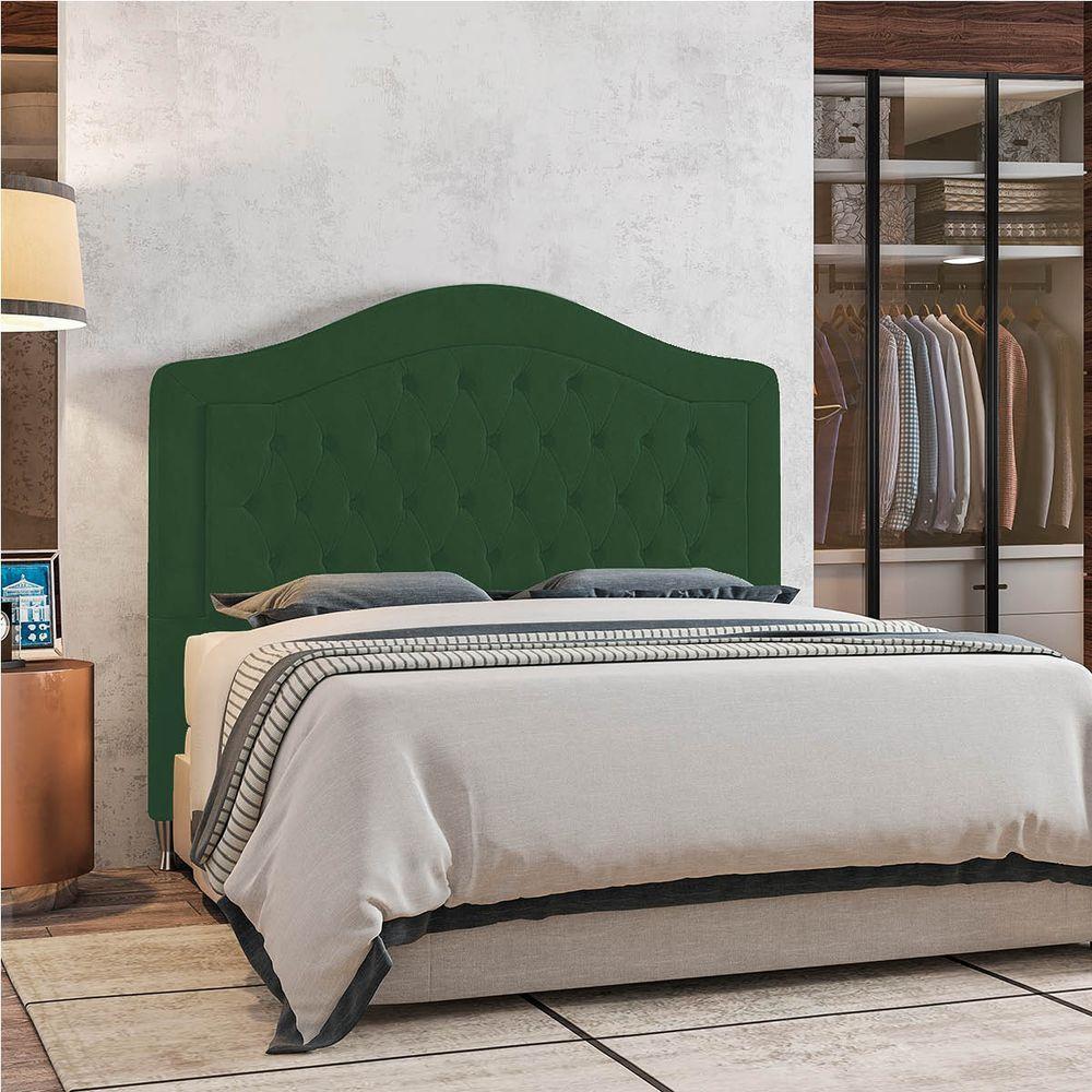 Cabeceira Casal ághata P04 140 Cm Suede Verde Tca 947 - 6