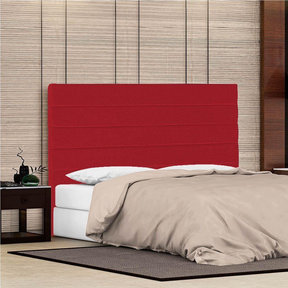Cabeceira Solteiro Porto P04 90 Cm Suede Vermelho Tca 53 - 6