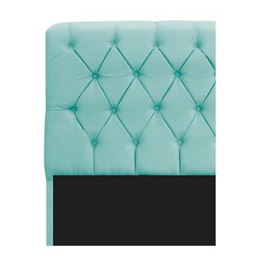Cabeceira 90Cm Solteiro Suede Azul Tiffany