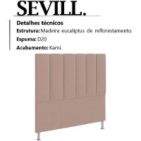 Cabeceira Solteiro 90 Cm Sevill Veludo Sl 949 Peer Sl 949 - 7