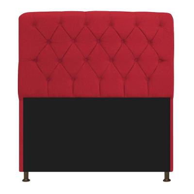 Cabeceira 195Cm Solteiro Suede Vermelho