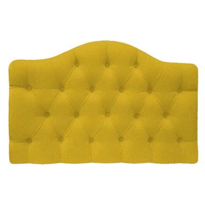 Cabeceira Suspensa Imperatriz 90 Cm Solteiro Suede Amarelo