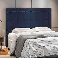 Cabeceira Solteiro P04 100 Cm Suede Azul Marinho Tca 948 - 6