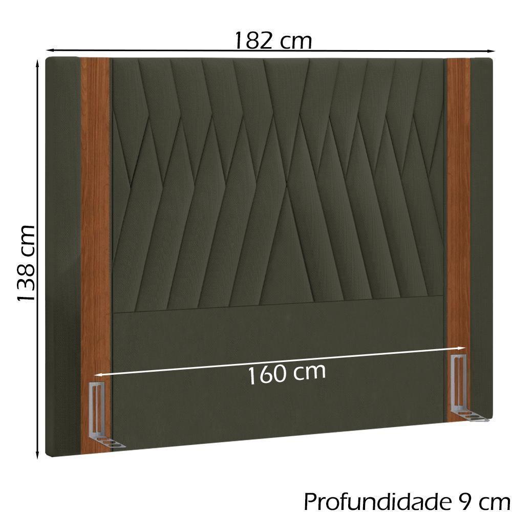 Cabeceira Queen 160 Cm Bella Linho Sl 74 Peer Sl 74 - 8