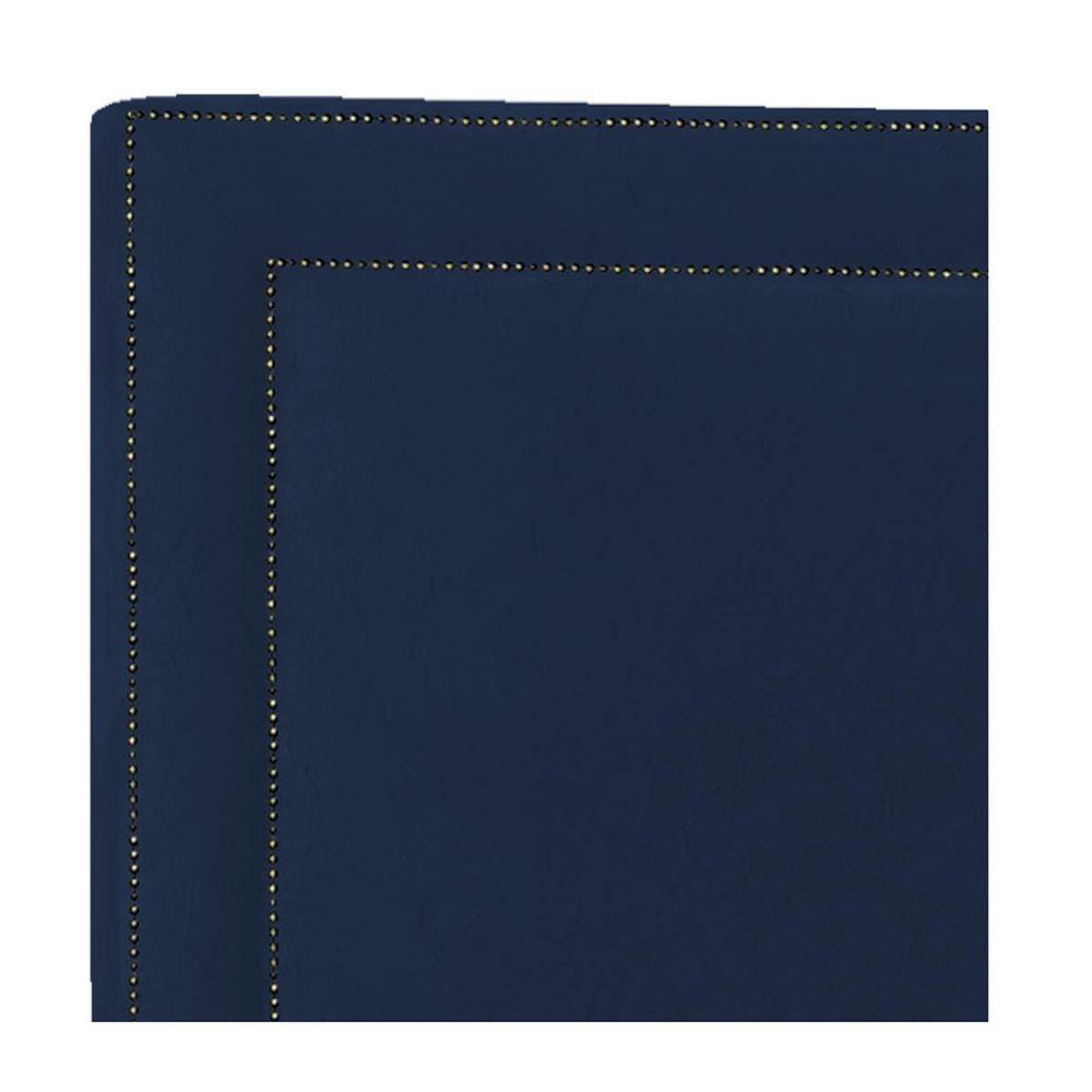 Cabeceira Solteiro P04 90 Cm Suede Azul Marinho Tca 948 - 3