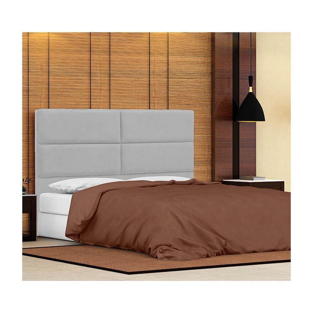 Cabeceira Casal Berlim P04 140 Cm Suede Cinza Tca 940 - 6
