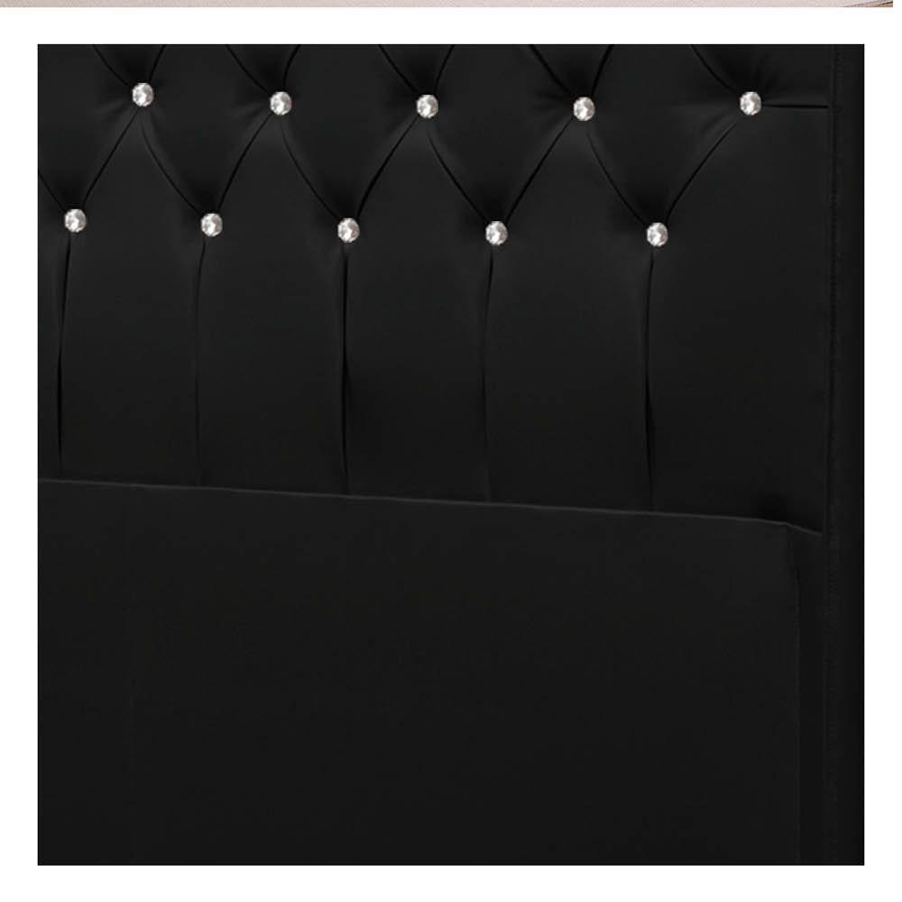 Cabeceira Solteiro Brescia P04 100 Cm Suede Preto Tca 944 - 2