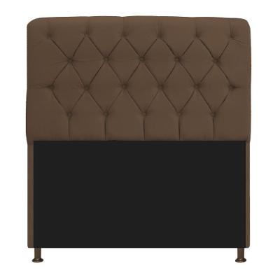 Cabeceira 195Cm Solteiro Suede Marrom