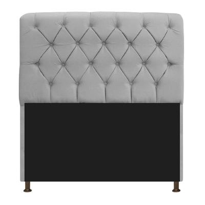 Cabeceira 195Cm Solteiro Suede Cinza