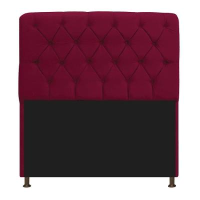 Cabeceira 195Cm Solteiro Suede Bordô